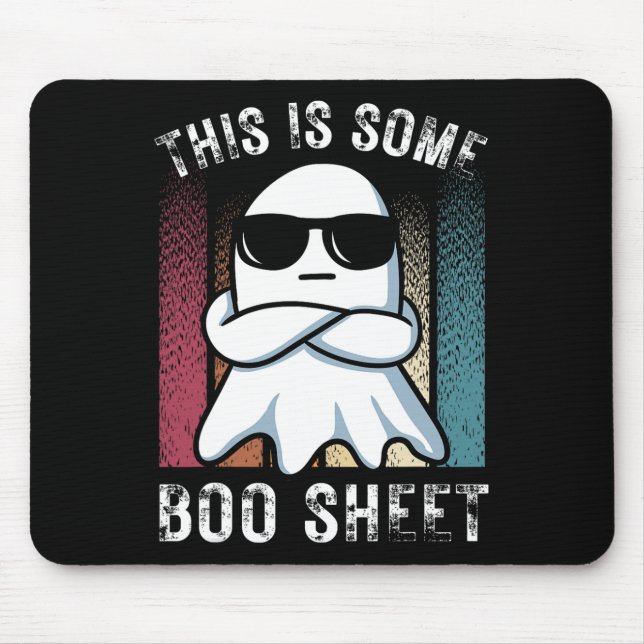 Mousepad Engraçado Este É Um Retrô De Halloween Do Fantasma (Frente)