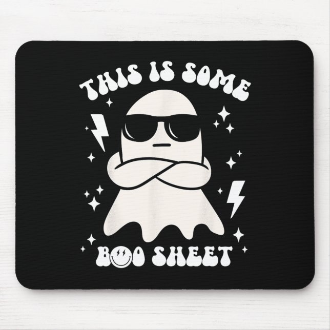 Mousepad Engraçado Este É Um Retrô De Halloween Do Fantasma (Frente)
