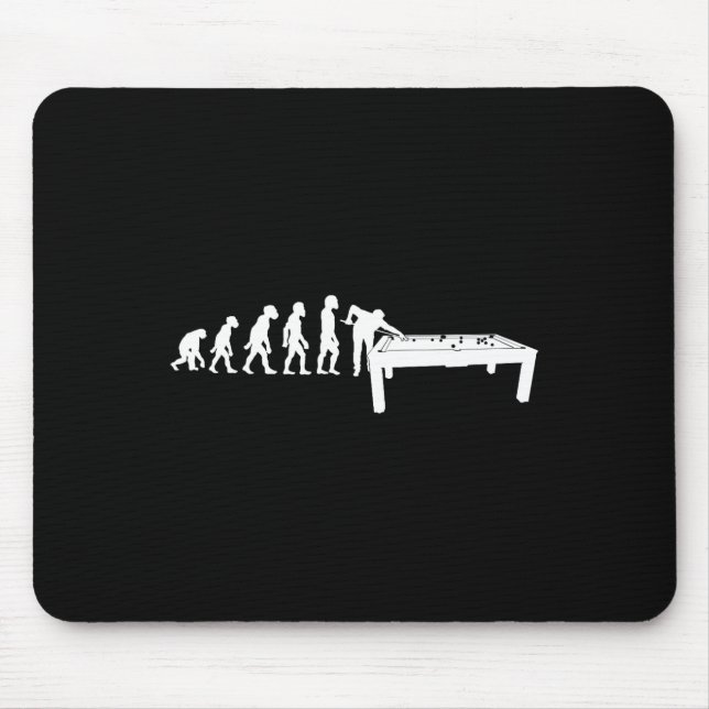 Mousepad Engraçado Evolução Dos Bilhares Humanos 8 Ll Pisci (Frente)