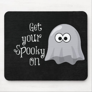 Mousepad Engraçado, Fantasma do Dia das Bruxas Bonito.