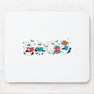 Mousepad Engraçado Fantasma Lendo Livros Professora Hallowe
