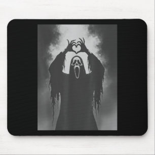 Mousepad Engraçado Fantasma Mão Coração Sinal Spooky Figuru