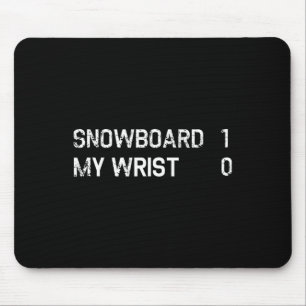 Mousepad Engraçado Ferimento Snowboard Recuperação de Lesão