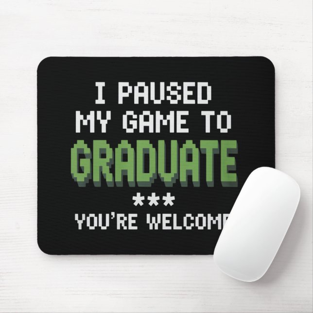 Mousepad Engraçado Formando de Jogo 2025 Graduação (Com mouse)