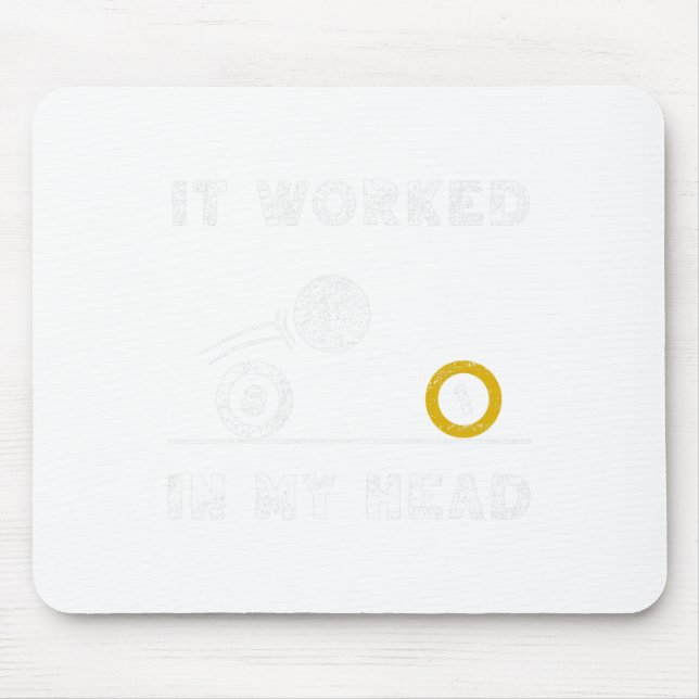 Mousepad Engraçado Funcionou Na Minha Cabeça Billiard 8 Bal (Frente)