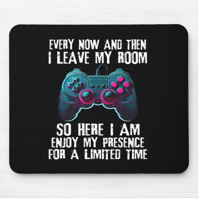 Mousepad Engraçado Gamer Diz Para Rapazes Jogo De Vídeo Gam (Frente)