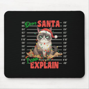 Mousepad Engraçado Gato Mugshot Caros Papais noeis Que Poss