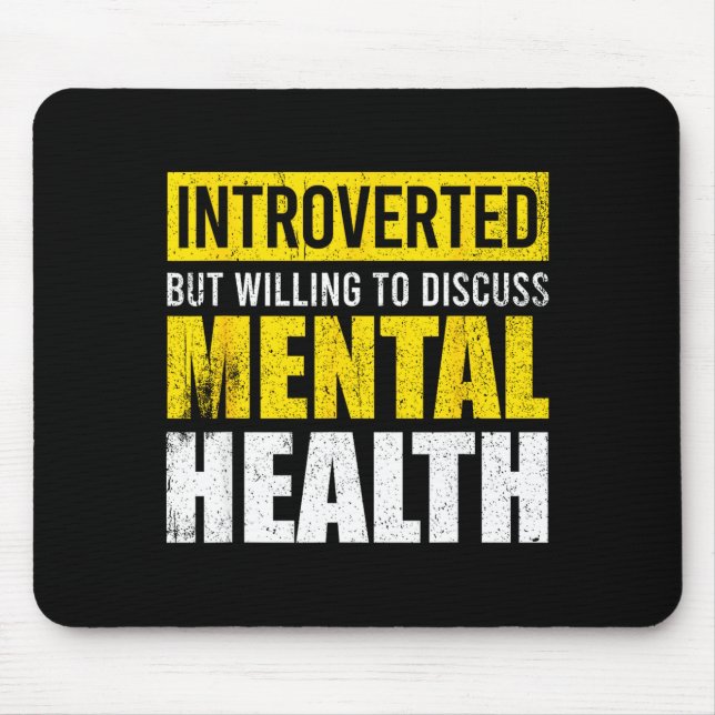 Mousepad Engraçado introvertido, mas disposto a discutir sa (Frente)