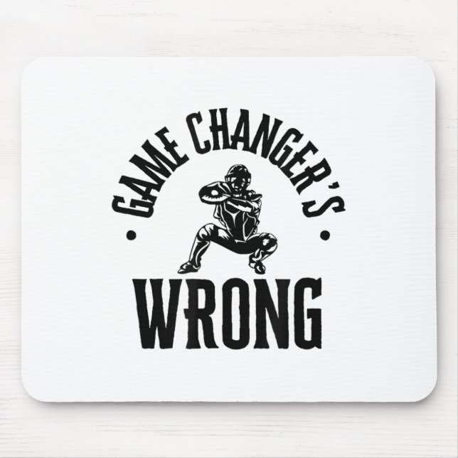 Mousepad Engraçado Jogador de Cotação de Baseball Errado (Frente)