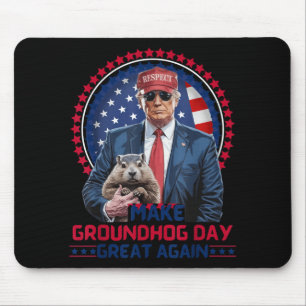 Mousepad Engraçado, Legal Trump Groundhog Torna o Dia do Gr