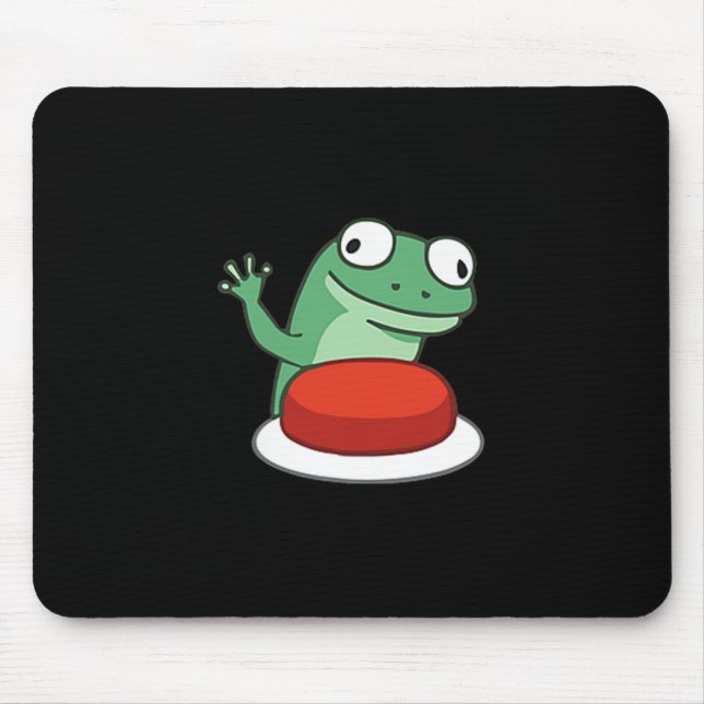 Mousepad Engraçado Lizard Button Meme (Frente)
