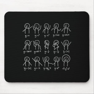 Mousepad Engraçado Matemática dança Feliz Rosto Desenho Álg