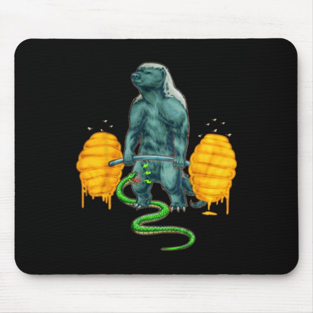 Mousepad Engraçado Mel Badger Deadising Peso Bodyb (Frente)