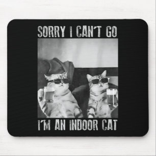 Mousepad Engraçado Meme Cat Indoor Desculpe por não poder i