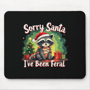 Mousepad Engraçado Meme de Natal Raccoon Desculpe Papais no