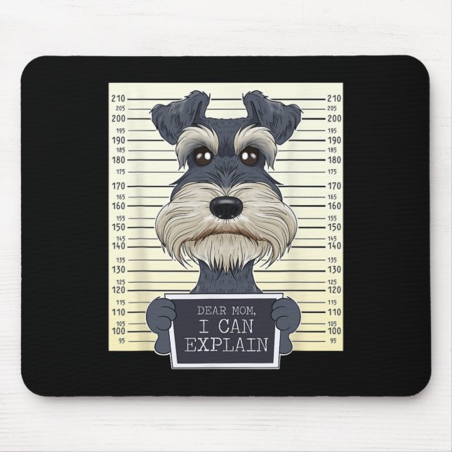 Mousepad Engraçado Miniatura Schnauzer Mãe Eu Miniatura Sch (Frente)