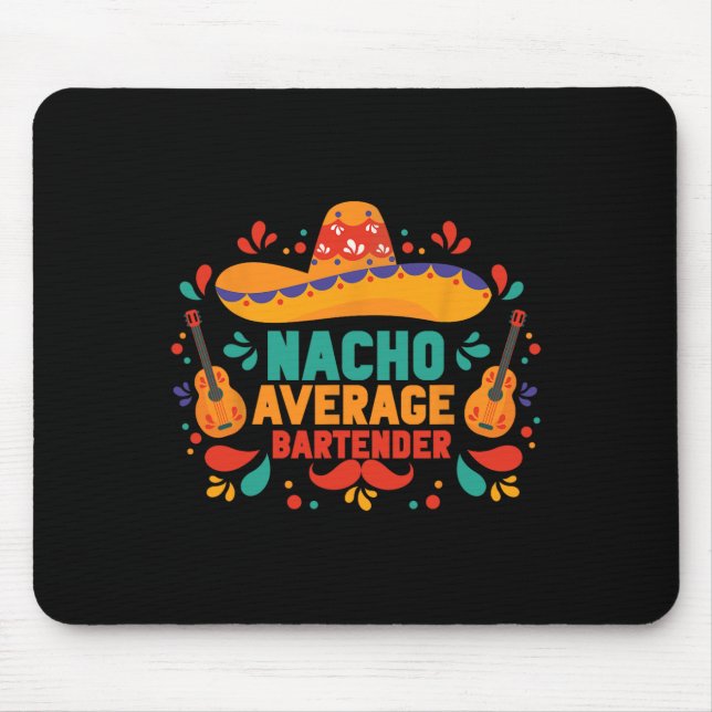 Mousepad Engraçado Nacho Médio Cinco De Mayo Mexicano (Frente)