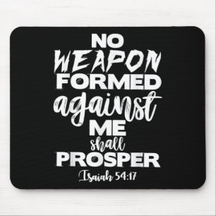 Mousepad Engraçado Nenhuma Arma Formada Contra Mim Prospera