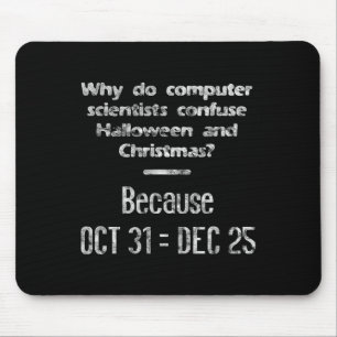 Mousepad Engraçado Nerd de Natal do Cientista da Computação