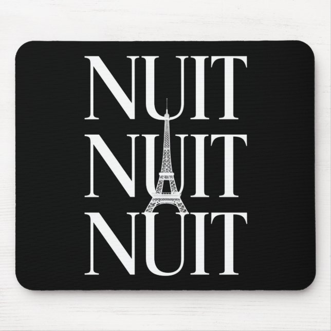 Mousepad Engraçado Nuit Nuit (Frente)