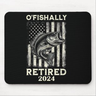 Mousepad Engraçado O'fissura aposentado pescando pescador