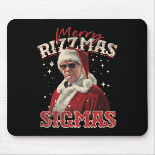 Mousepad Engraçado Papai noel Feliz Rizzmas Sigmas Xmas Paj