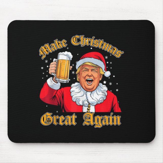 Mousepad Engraçado Papais noeis da Cerveja de Beer Trump no (Frente)