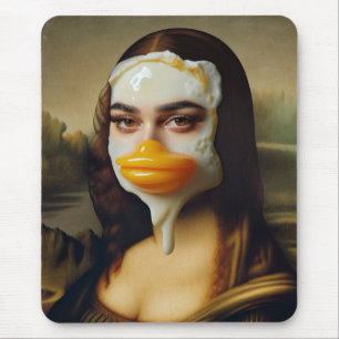 Mousepad Engraçado Pato Rosto Ovo Mona