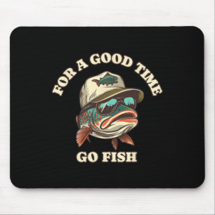 Mousepad Engraçado Pescador Pescado Piada de Tempo Bom