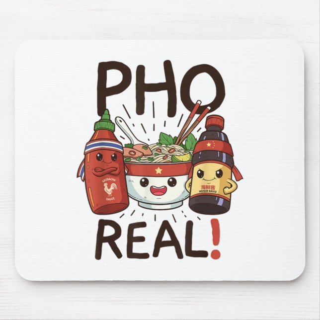 Mousepad Engraçado Pho Threads Co. Diversão Vietnamita Pho  (Frente)