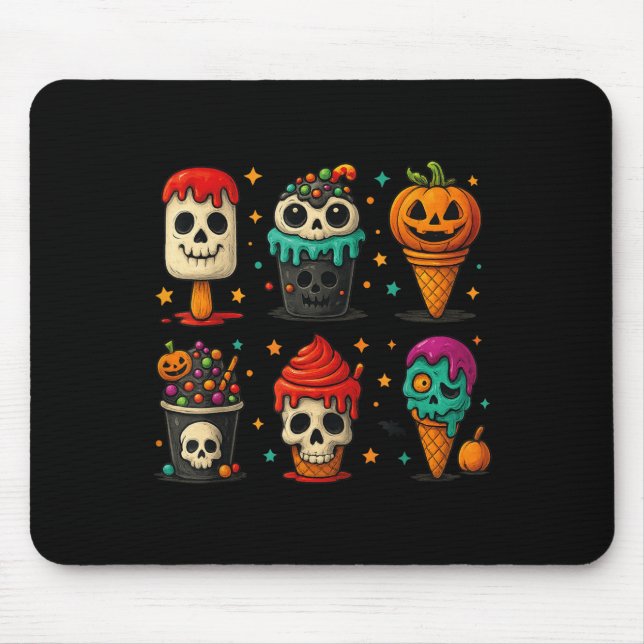 Mousepad Engraçado piche Sorvete de Horror de Verão Sum (Frente)