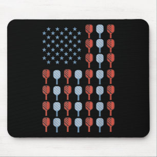 Mousepad Engraçado Pickleball Americano Flag Homens Mulhere