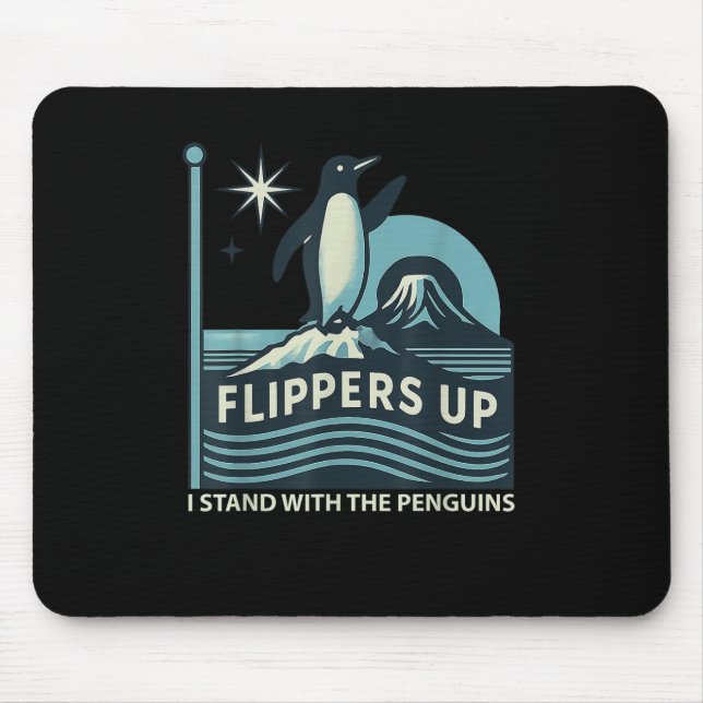 Mousepad Engraçado Pinguim Pé Para Cima Eu Pego O Pinguim (Frente)