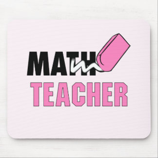Mousepad Engraçado Professor de Matemática, Borracha Rosa