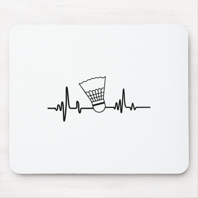Mousepad Engraçado Pulsação de Badminton Shuttle Esporte (Frente)