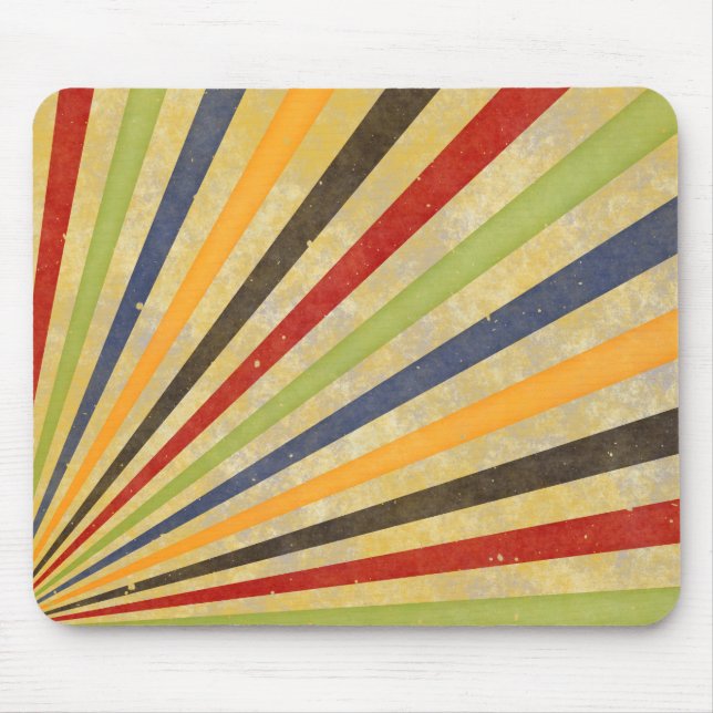 Mousepad Engraçado Retro Grunge Rays + sua ideia (Frente)