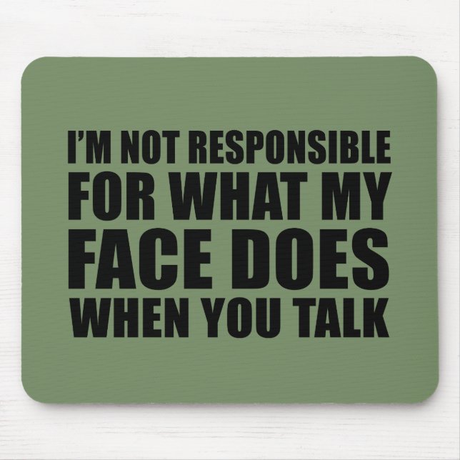 Mousepad Engraçado sarcástico cita humor sarcasmo introvert (Frente)