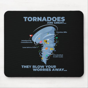 Mousepad Engraçado Sarcástico Tornado Infográfico de Citaçã