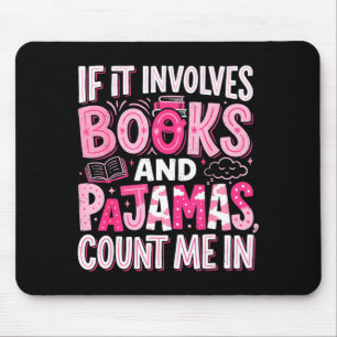 Mousepad Engraçado se envolve livros e pijamas leitura de l