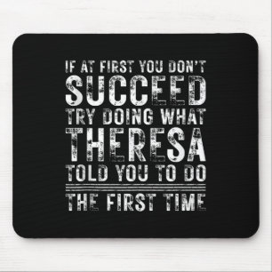 Mousepad Engraçado Se No Início Você Não Tem Sucesso No Ani