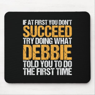 Mousepad Engraçado Se No Início Você Não Tem Sucesso Tente