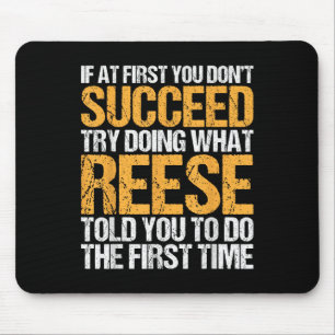 Mousepad Engraçado Se No Início Você Não Tem Sucesso Tente