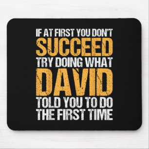 Mousepad Engraçado Se No Início Você Não Tem Sucesso Tente