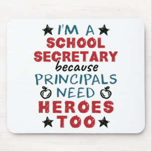 Mousepad Engraçado Secretário da Escola Heroes Apreciaç