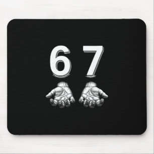 Mousepad Engraçado Seis Sete 67 Meme Geração Alpha Gíria Mã