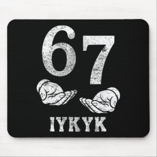 Mousepad Engraçado seis sete 6 7 meme g gíria alfa se soube