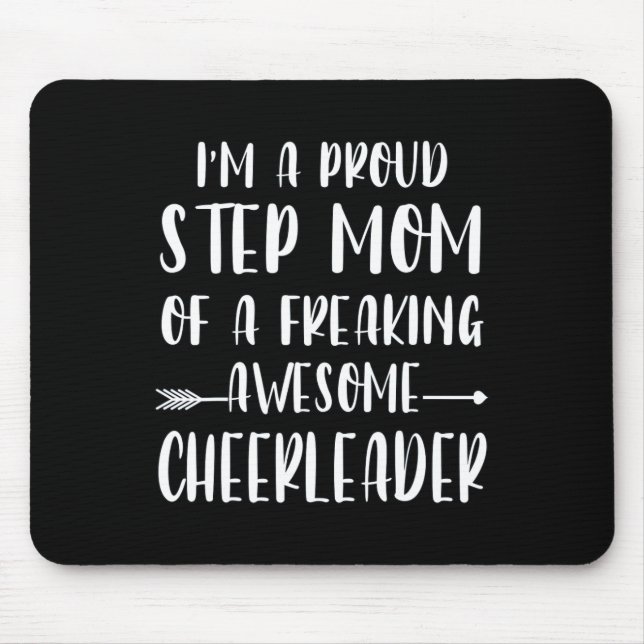 Mousepad Engraçado, sou uma orgulhosa mãe de uma líder de t (Frente)