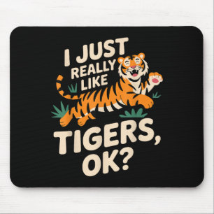 Mousepad Engraçado Tiger Art Para Homens Meninos Meninas An