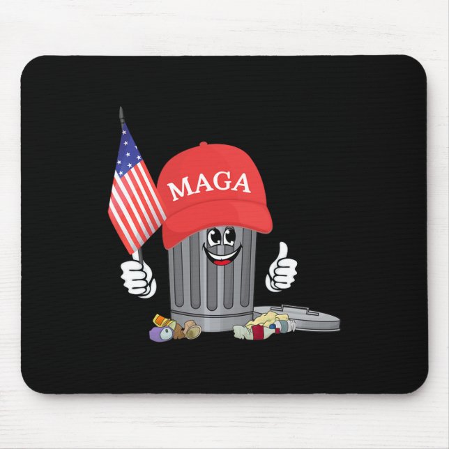 Mousepad Engraçado Trump Mega Garbage Can Personagem de des (Frente)