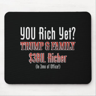 Mousepad Engraçado Trump Político Torna-Se Mais Rico Em Esc